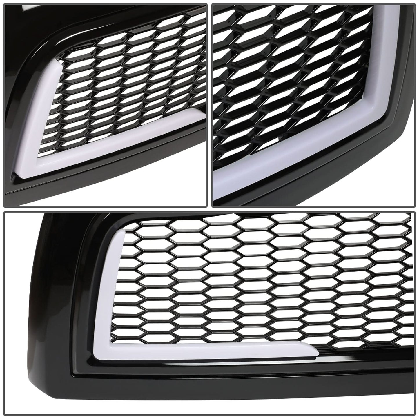 2010-2018 Dodge Ram 2500/3500 Honeycomb Mesh Grille with LED DRL