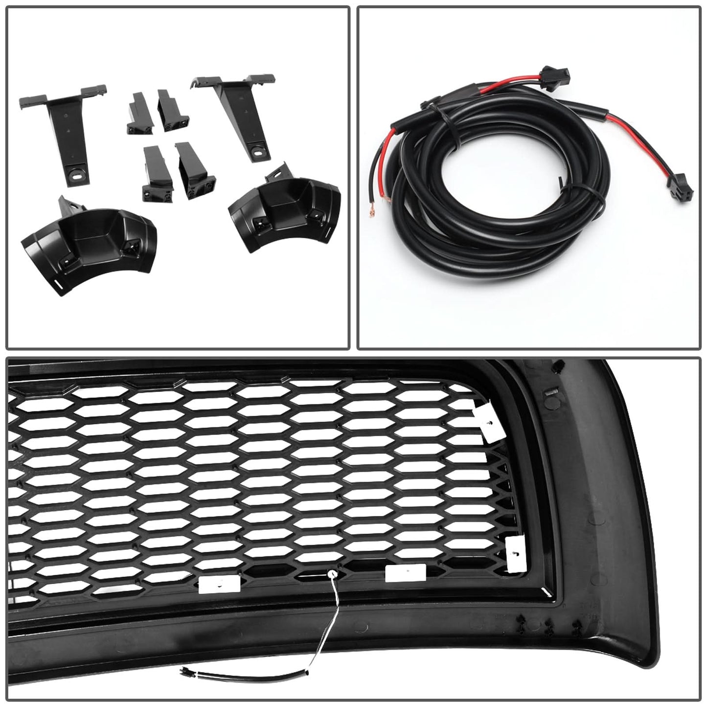 2010-2018 Dodge Ram 2500/3500 Honeycomb Mesh Grille with LED DRL