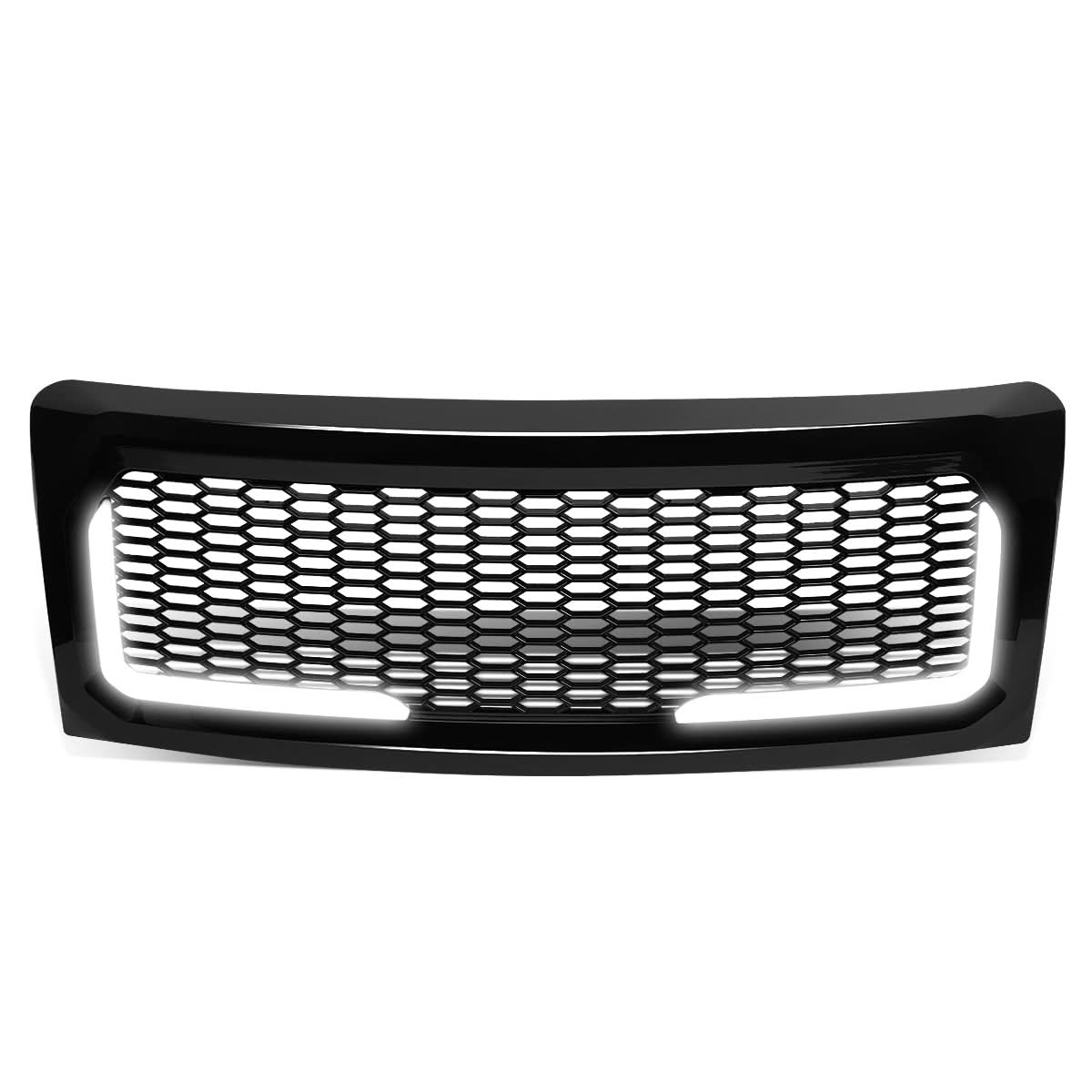 2009-2014 Ford F-150 Honeycomb Mesh Grille with LED DRL Lights