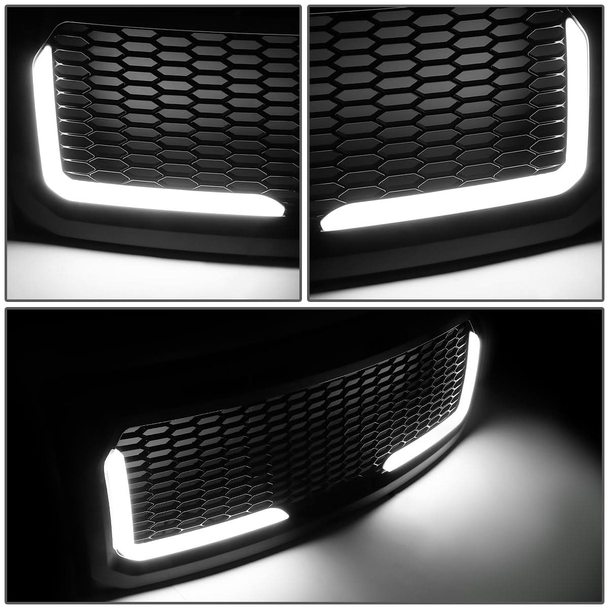 2009-2014 Ford F-150 Honeycomb Mesh Grille with LED DRL Lights