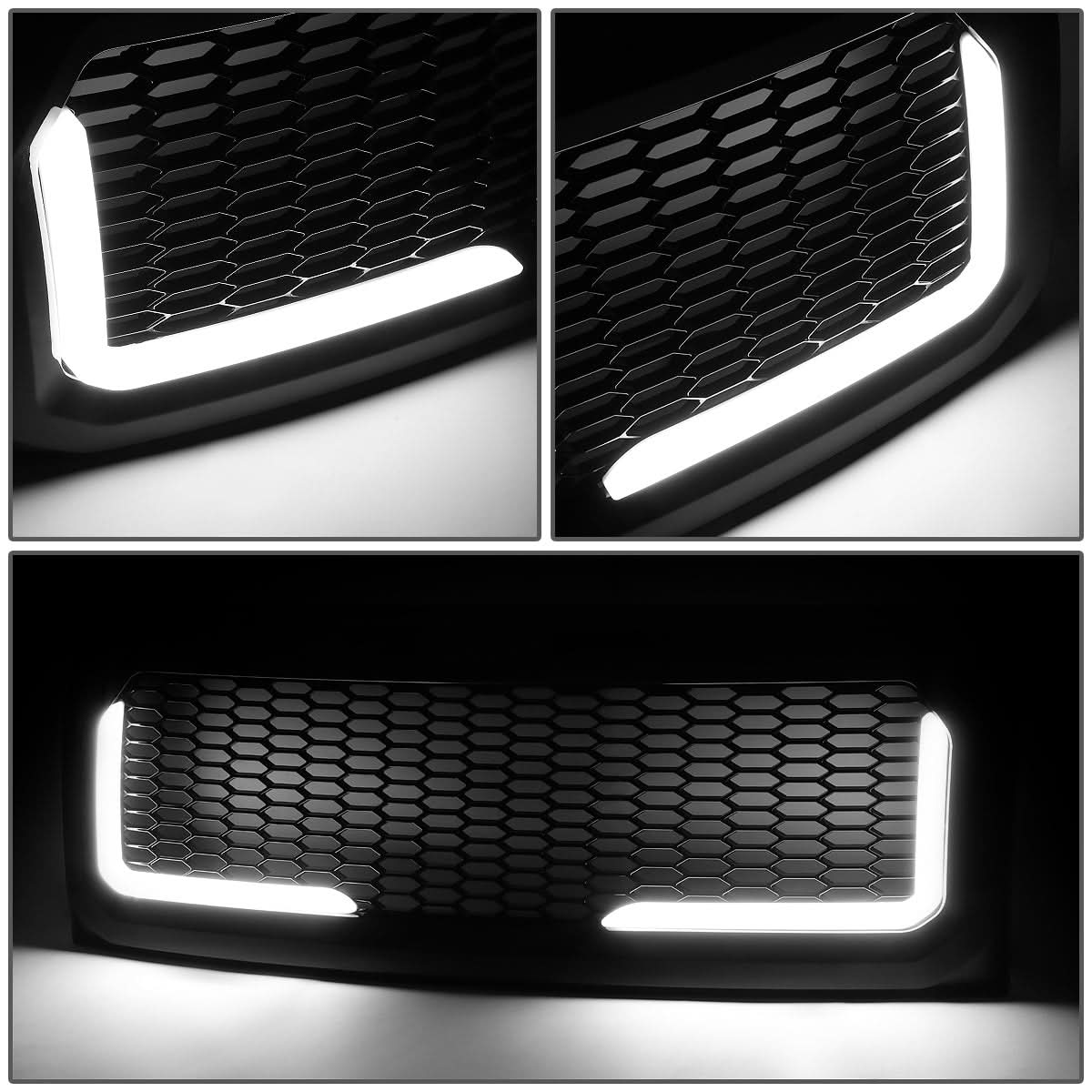 2009-2014 Ford F-150 Honeycomb Mesh Grille with LED DRL Lights