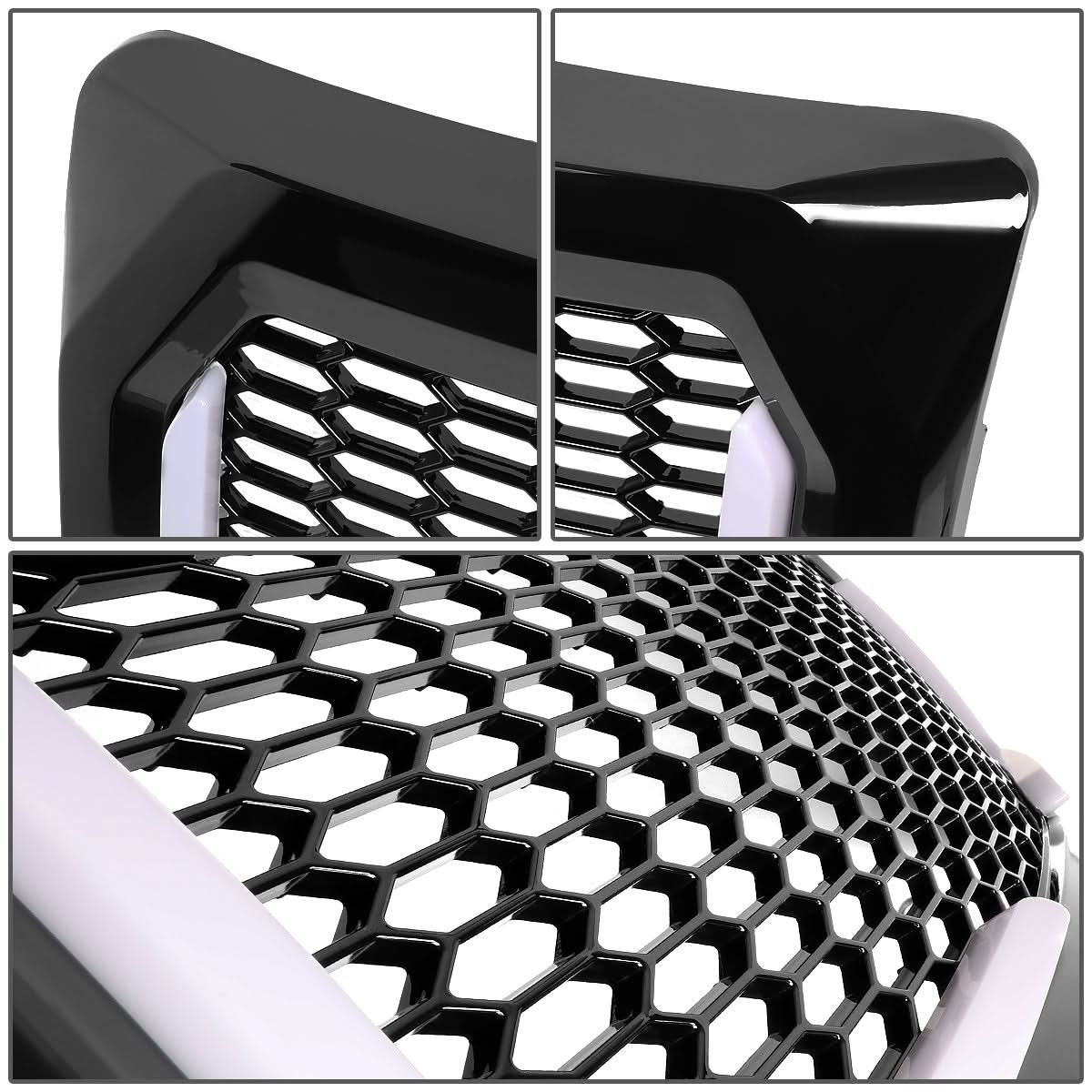 2009-2014 Ford F-150 Honeycomb Mesh Grille with LED DRL Lights