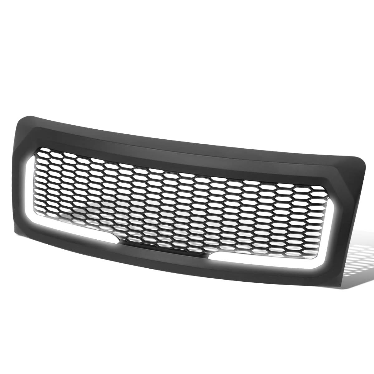 2009-2014 Ford F-150 Honeycomb Mesh Grille w/ LED DRL Lights