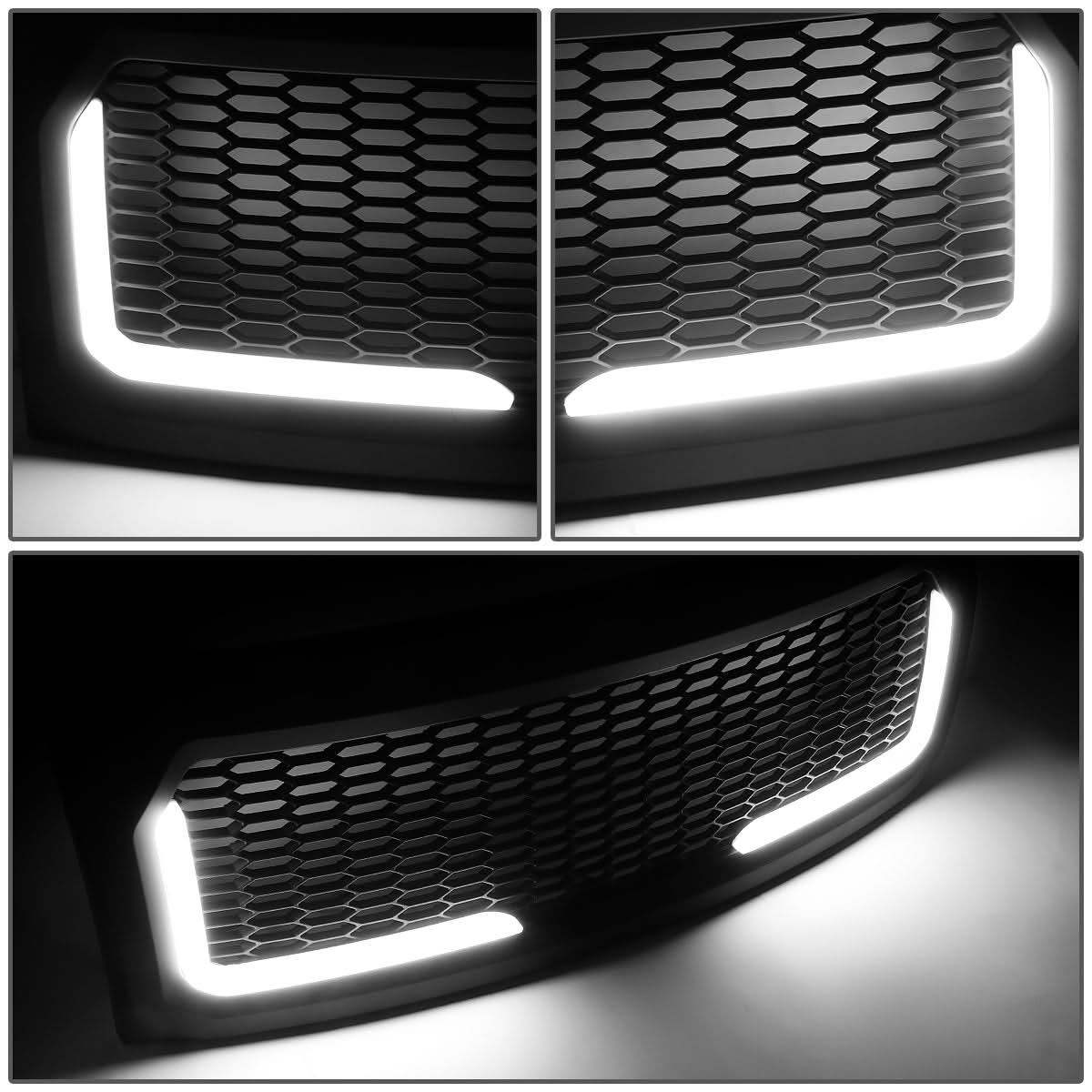 2009-2014 Ford F-150 Honeycomb Mesh Grille w/ LED DRL Lights