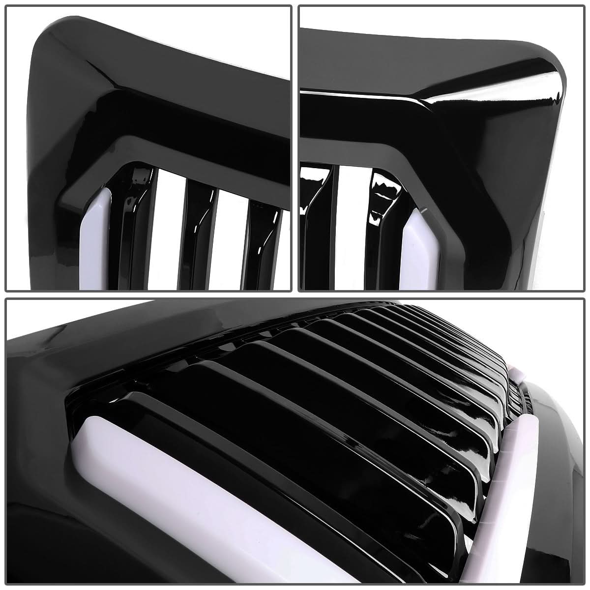 2009-2014 Ford F-150 Vertical Fence Style LED DRL Grille - Black