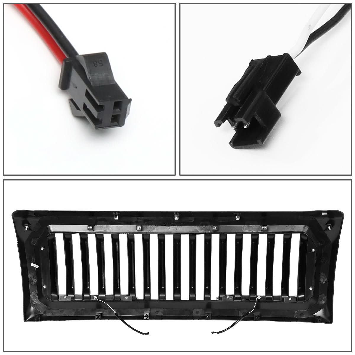2009-2014 Ford F-150 Vertical Fence Style LED DRL Grille - Matte Black