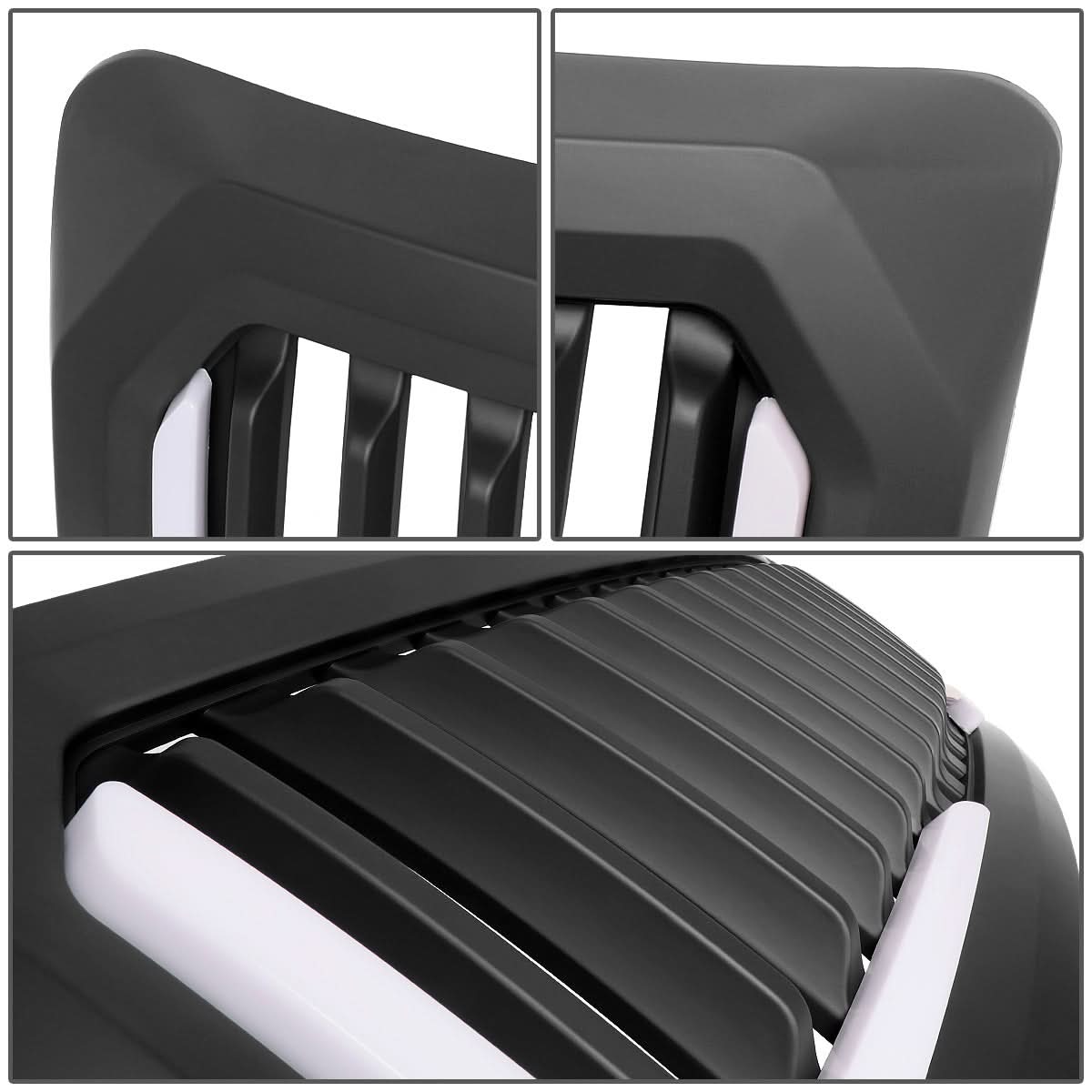 2009-2014 Ford F-150 Vertical Fence Style LED DRL Grille - Matte Black