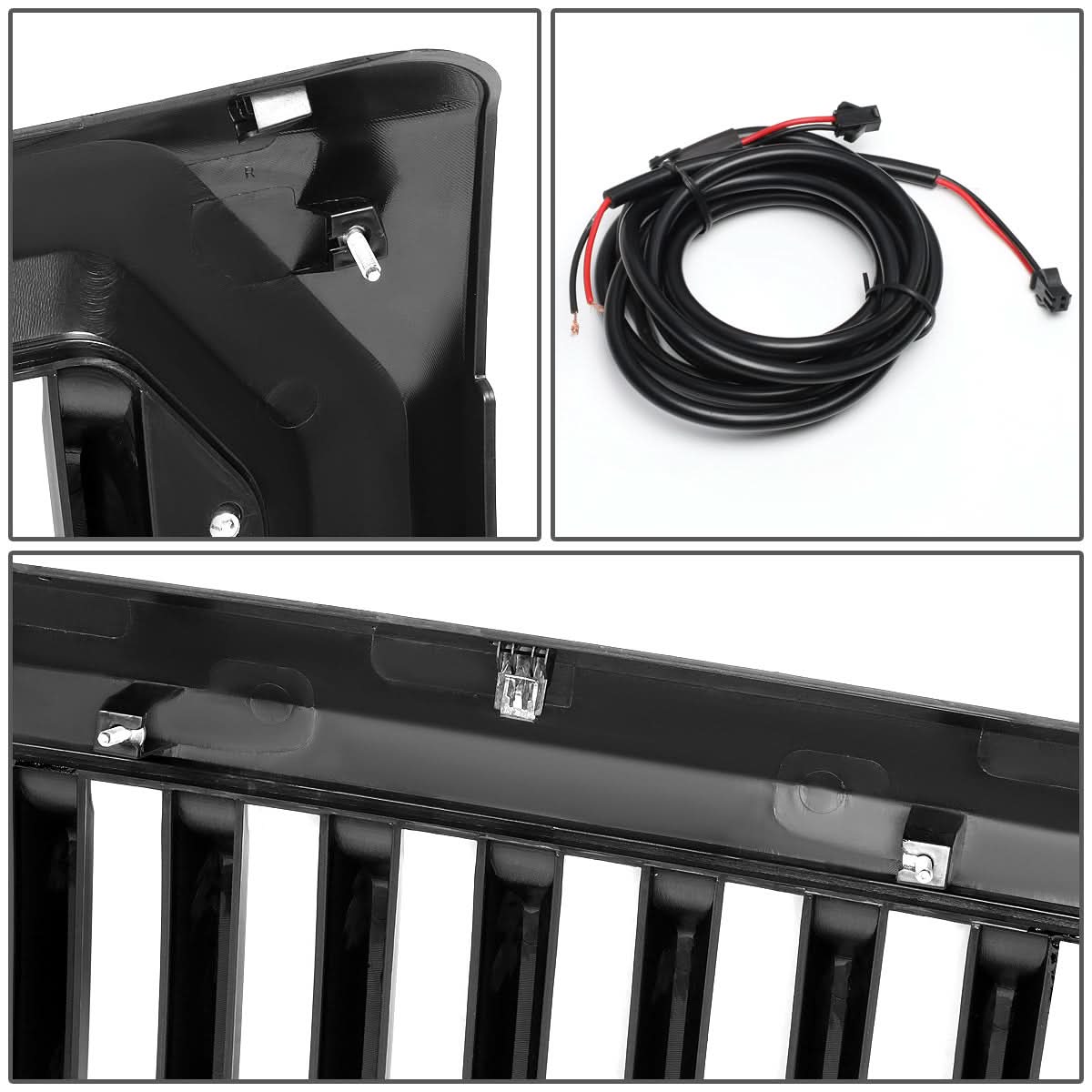 2009-2014 Ford F-150 Vertical Fence Style LED DRL Grille - Matte Black