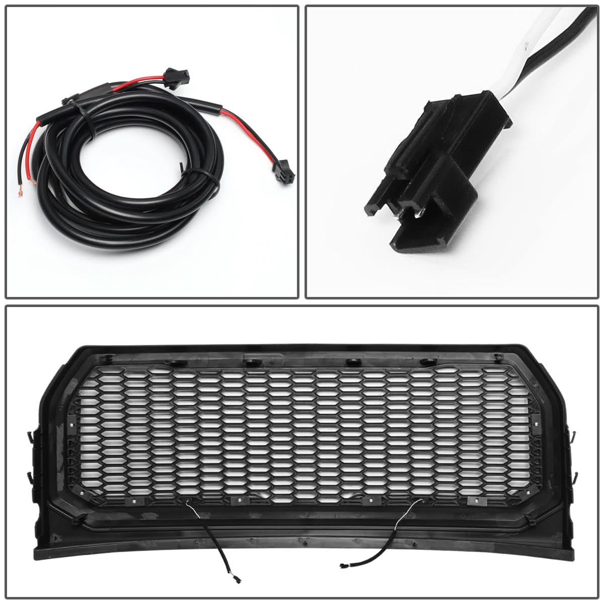 2015-2017 Ford F-150 Honeycomb Mesh Grille with LED DRL Lights