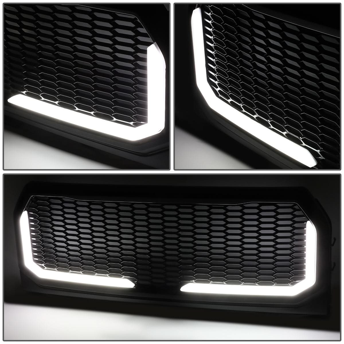 2015-2017 Ford F-150 Honeycomb Mesh Grille with LED DRL Lights
