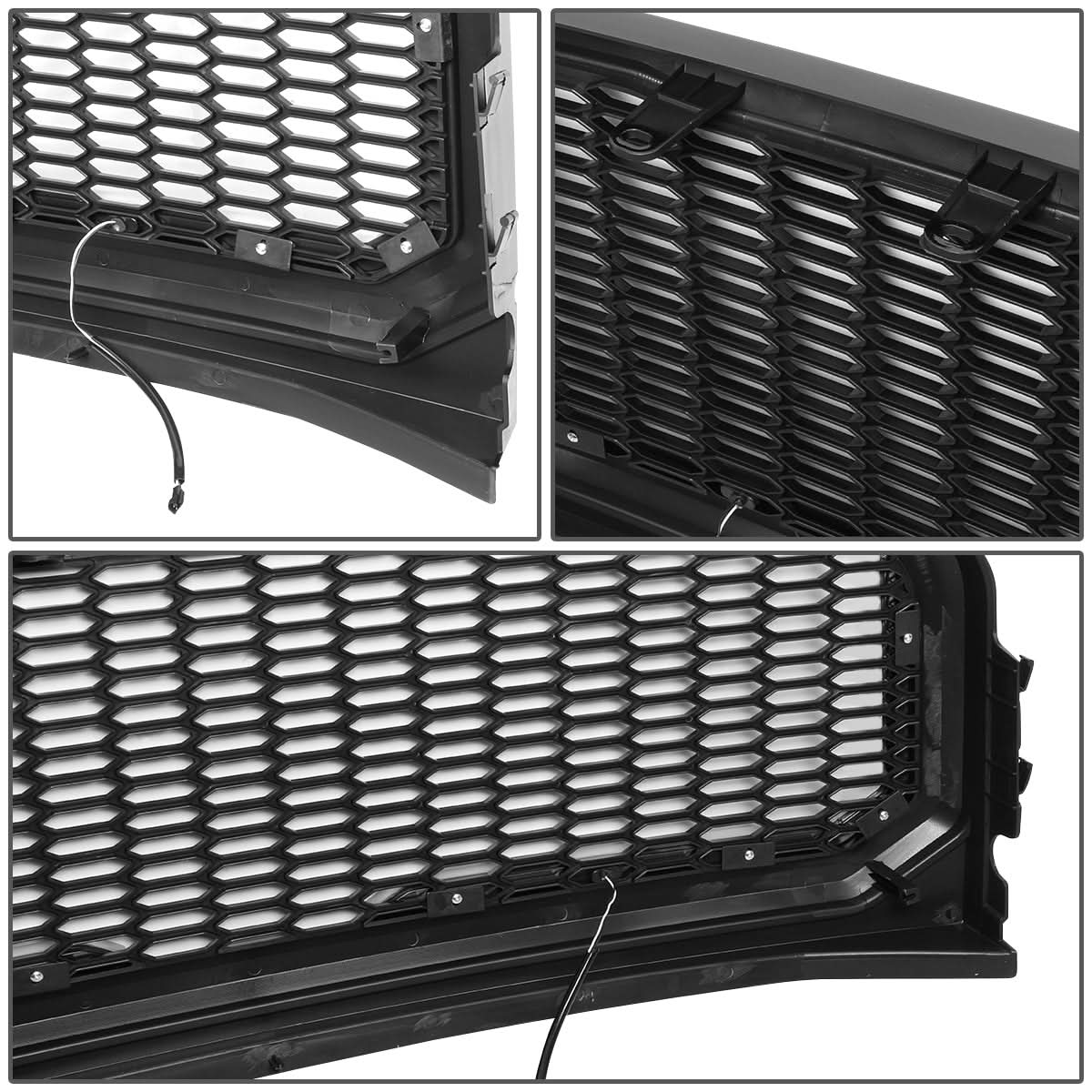 2015-2017 Ford F-150 Honeycomb Mesh Grille with LED DRL Lights