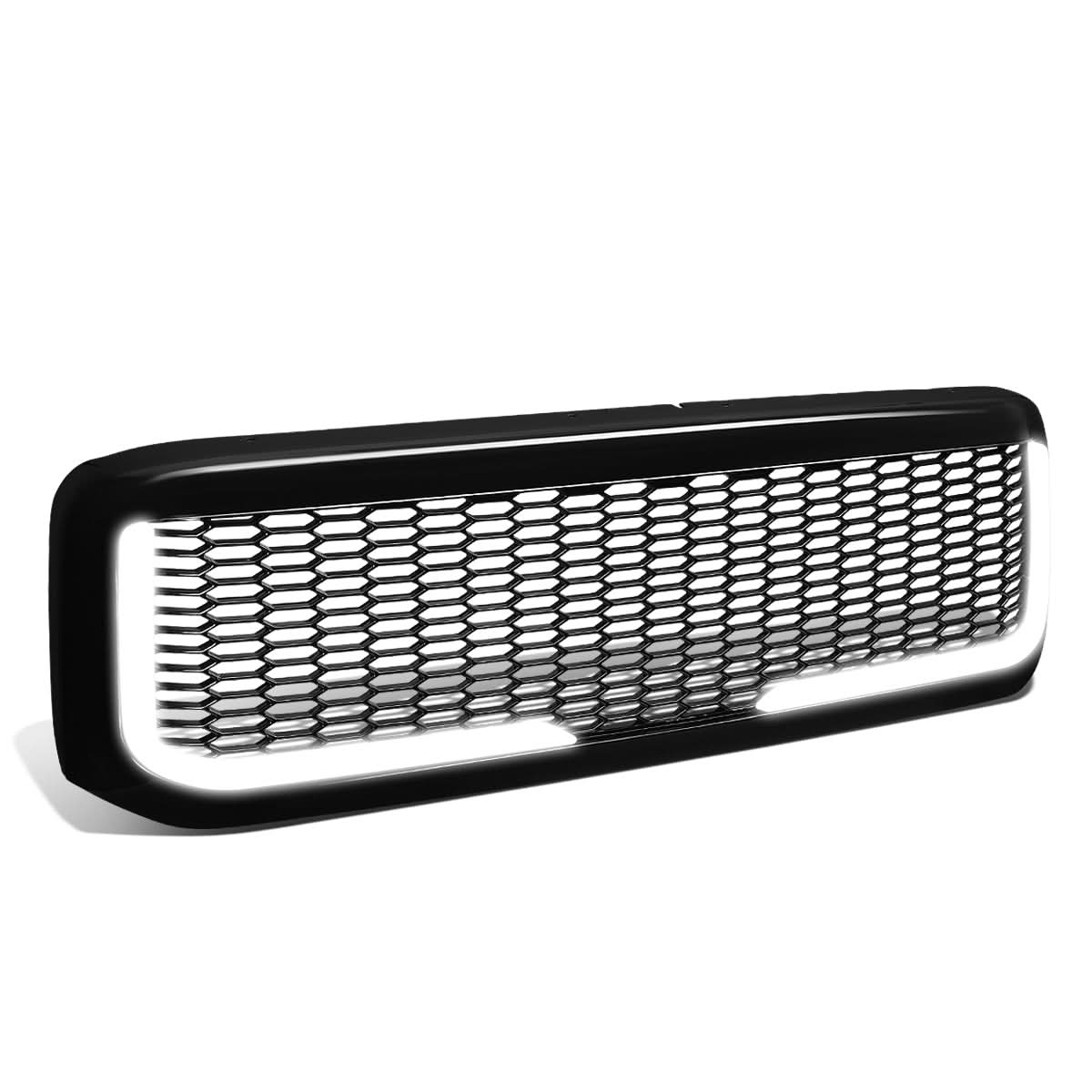 99-04 Ford F-250 F-350 F-450 F-550 Honeycomb Mesh Grille w/ LED DRL