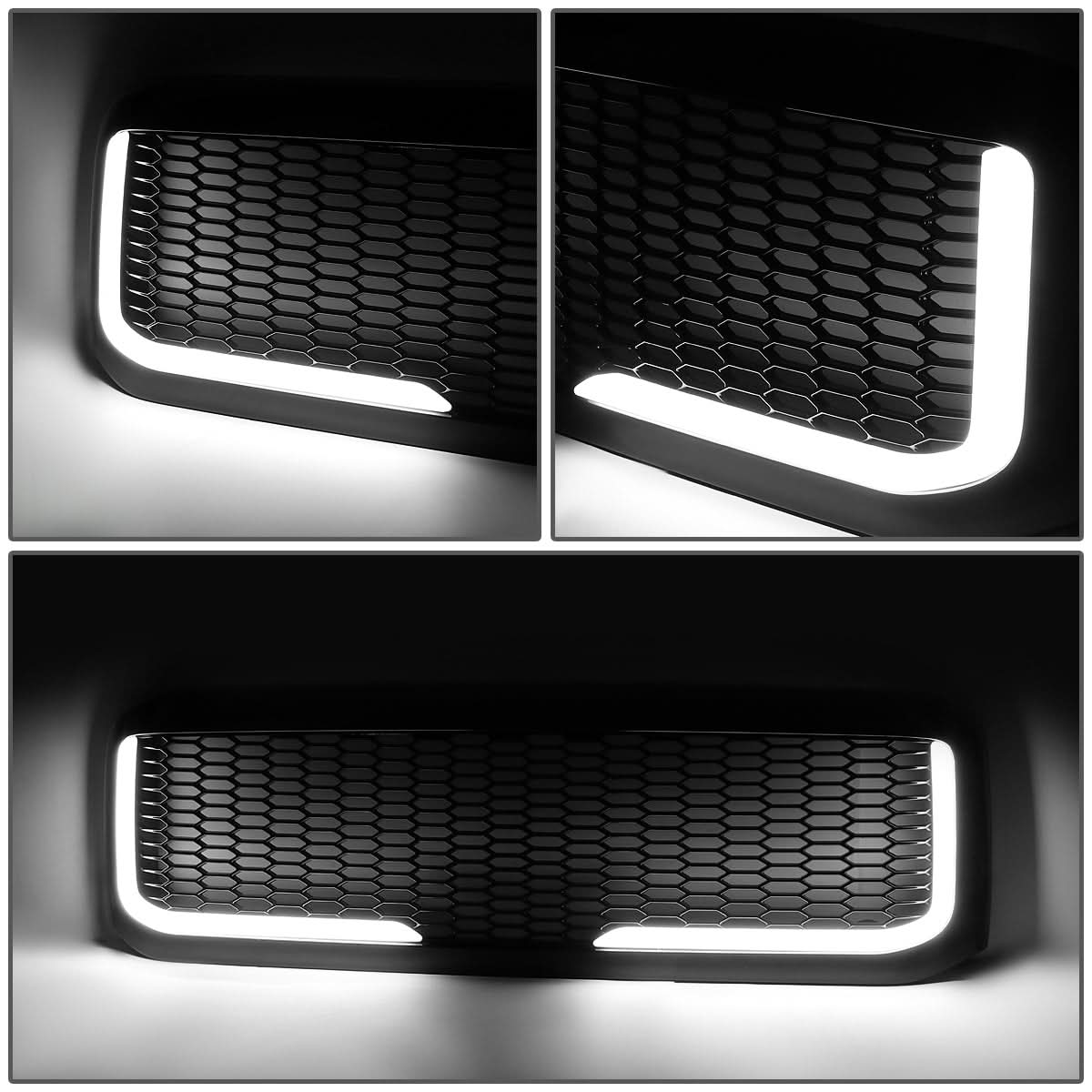 99-04 Ford F-250 F-350 F-450 F-550 Honeycomb Mesh Grille w/ LED DRL