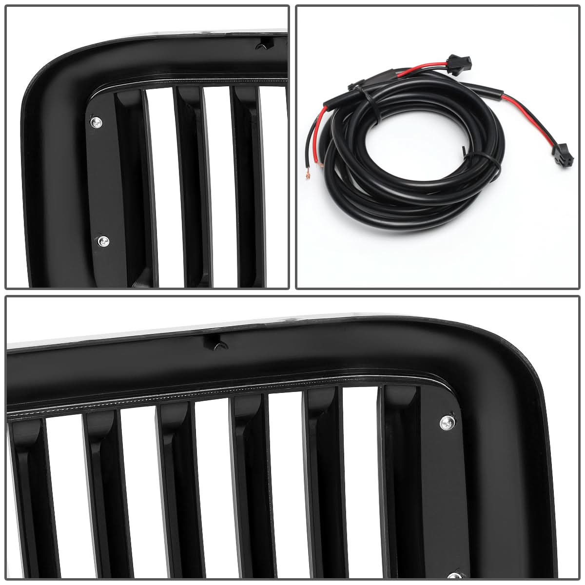 99-04 Ford F-250 F-350 F-450 F-550 Vertical Fence Style LED DRL Grille