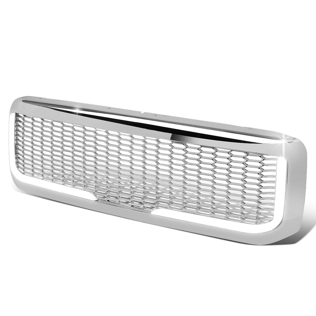 99-04 Ford F-250/F-350/F-450/F-550 Honeycomb Mesh Grille w/ LED DRL