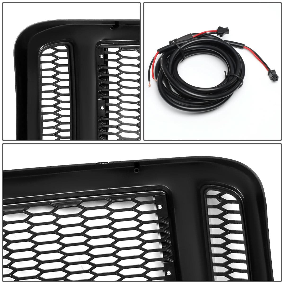 2005-2007 Ford F-250/F-350/F-450/F-550 Honeycomb Mesh Grille w/ LED DRL
