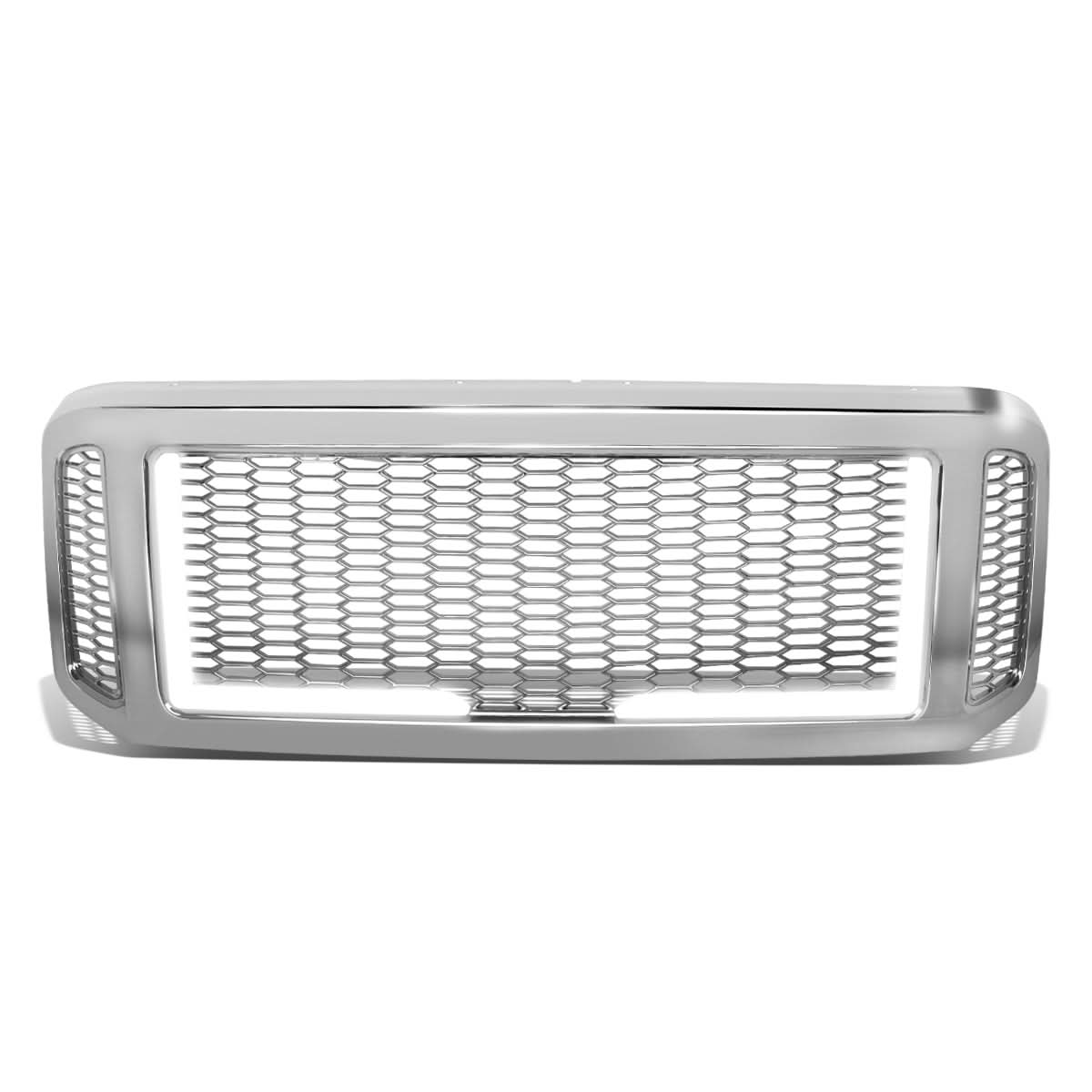 2005-2007 Ford F-250/F-350/F-450/F-550 Honeycomb Grille w/ LED DRL