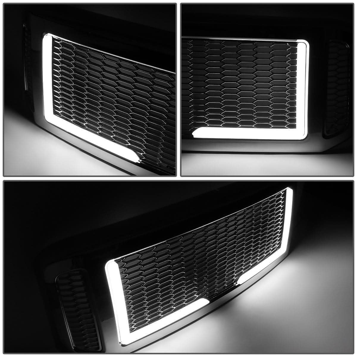 2005-2007 Ford F-250/F-350/F-450/F-550 Honeycomb Grille w/ LED DRL