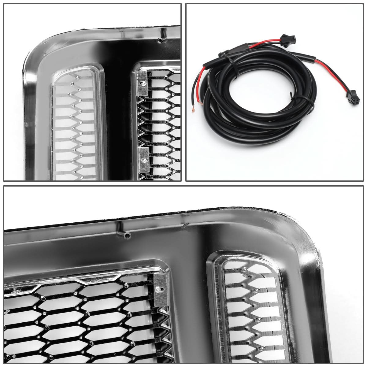 2005-2007 Ford F-250/F-350/F-450/F-550 Honeycomb Grille w/ LED DRL
