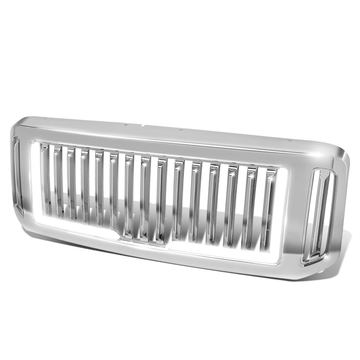 05-07 Ford F-250 F-350 F-450 F-550 Vertical Fence LED DRL Grille Chrome