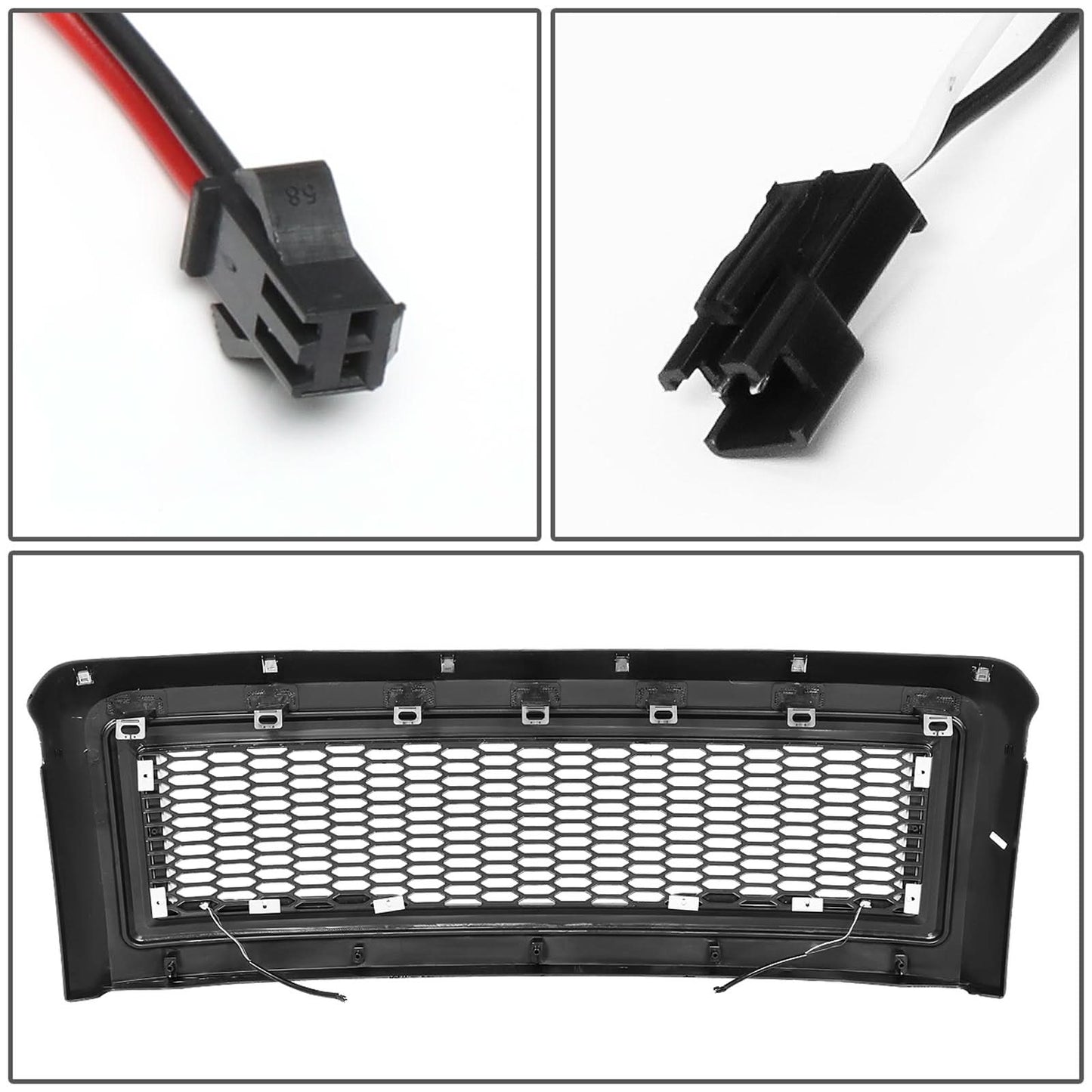 08-10 Ford F-250 F-350 F-450 F-550 Honeycomb Mesh Grille w/ LED DRL
