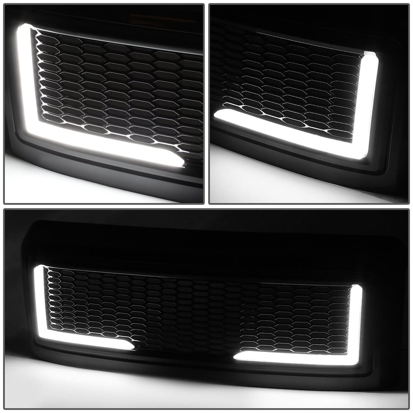 08-10 Ford F-250 F-350 F-450 F-550 Honeycomb Mesh Grille w/ LED DRL