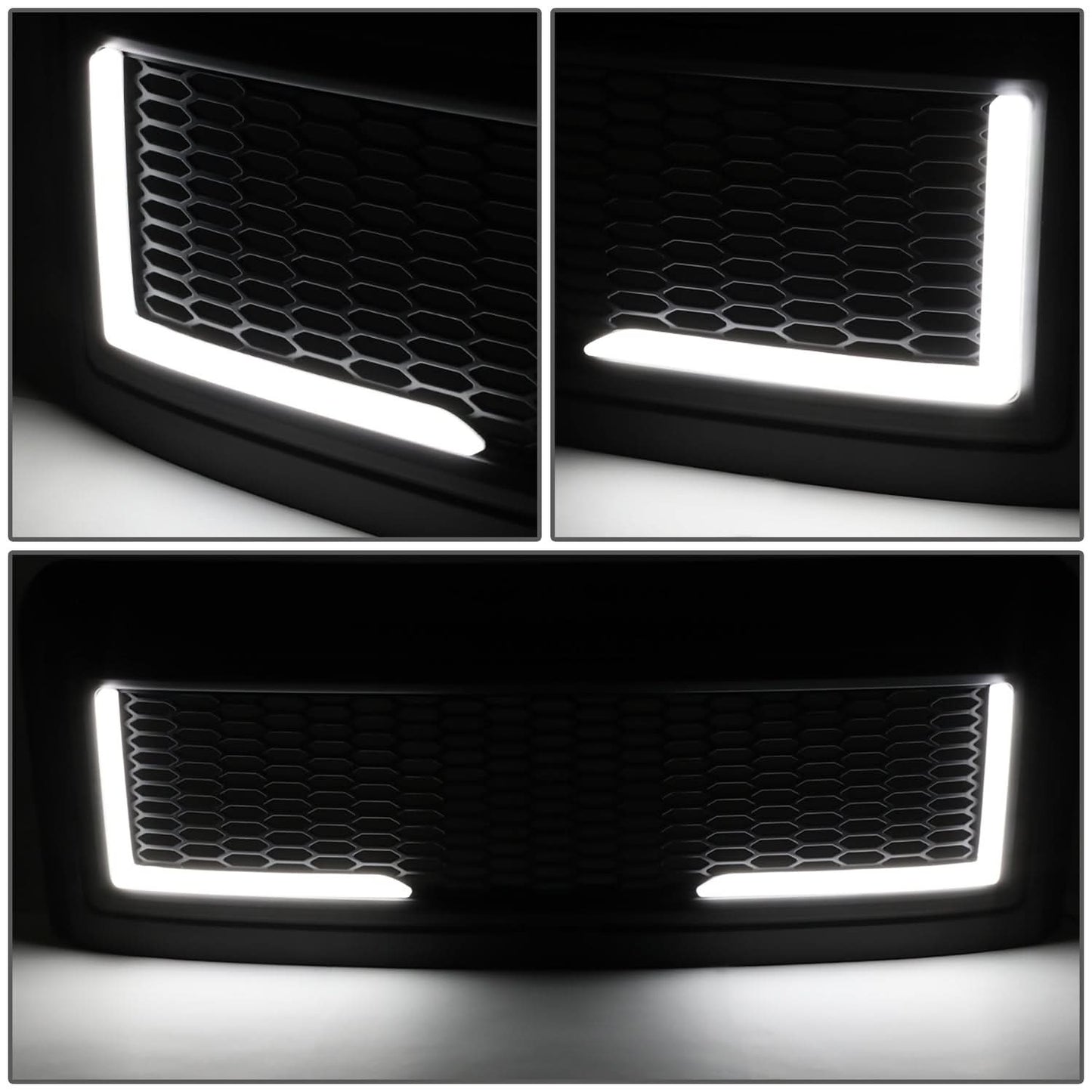 2008-2010 Ford F-250 F-350 F-450 F-550 Honeycomb Mesh Grille w/ LED DRL