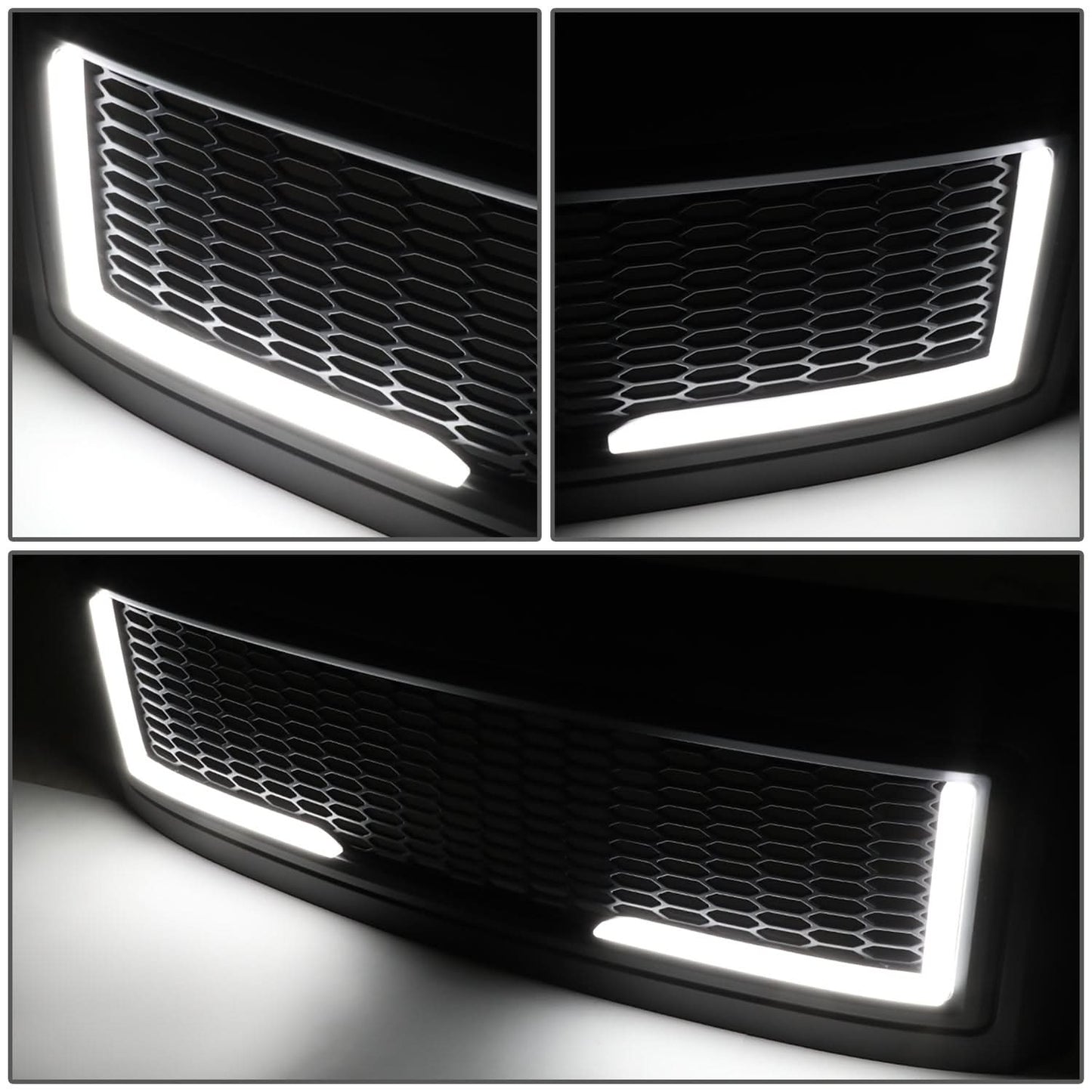 2008-2010 Ford F-250 F-350 F-450 F-550 Honeycomb Mesh Grille w/ LED DRL