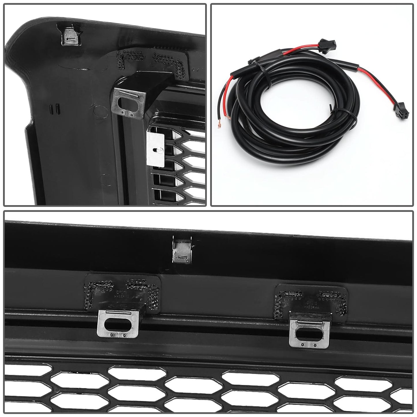 2008-2010 Ford F-250 F-350 F-450 F-550 Honeycomb Mesh Grille w/ LED DRL