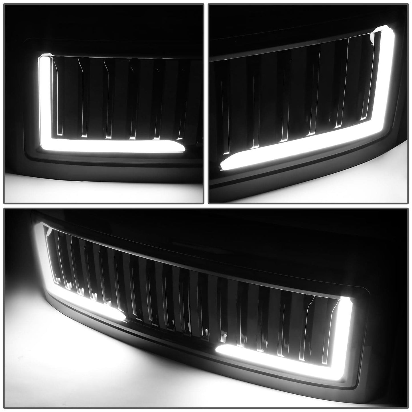 08-10 Ford F-250 F-350 F-450 F-550 Vertical Fence LED DRL Grille