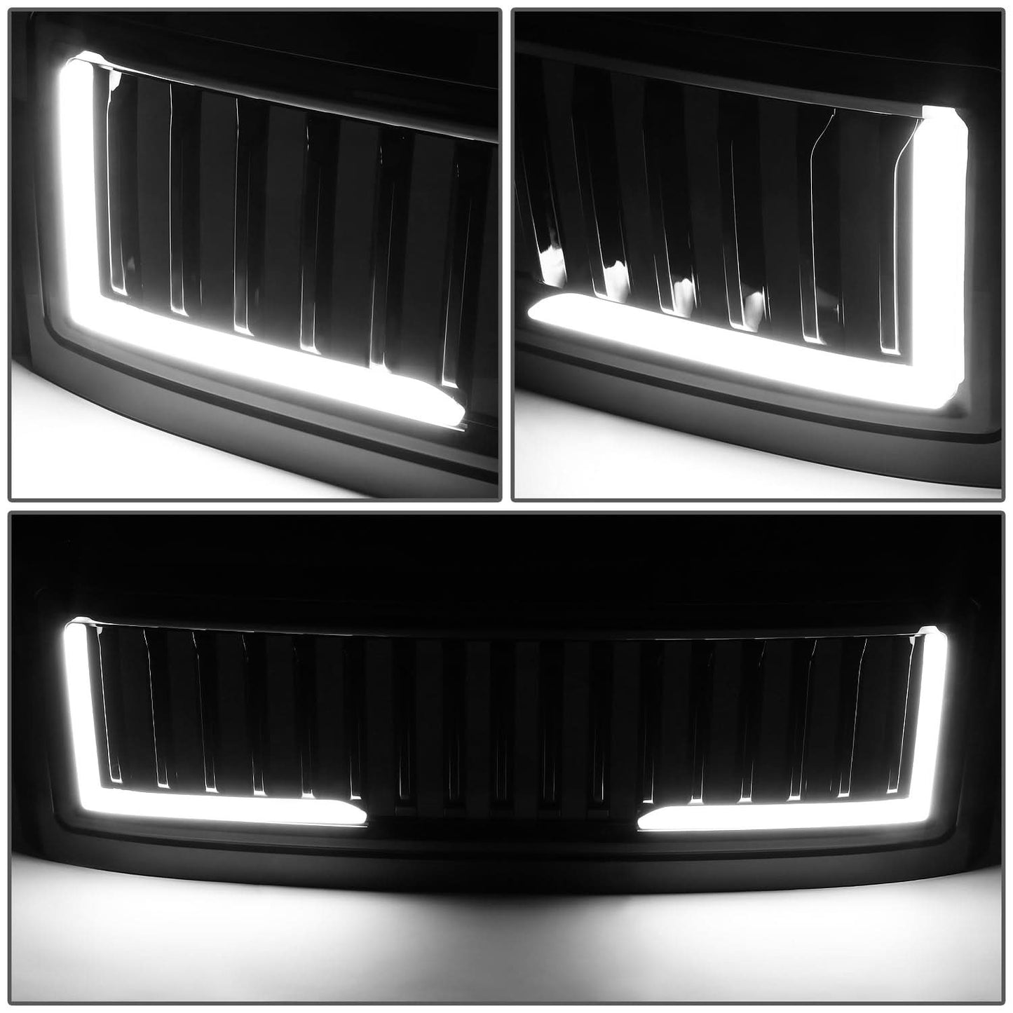 08-10 Ford F-250 F-350 F-450 F-550 Vertical Fence LED DRL Grille