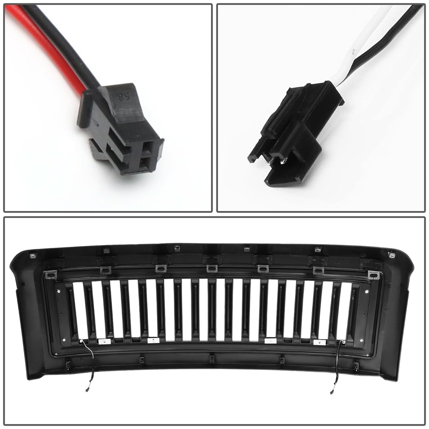 2008-2010 Ford F-250/F-350/F-450/F-550 Vertical Fence Style LED DRL Grille