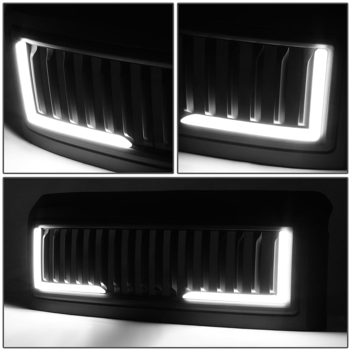 2008-2010 Ford F-250/F-350/F-450/F-550 Vertical Fence Style LED DRL Grille