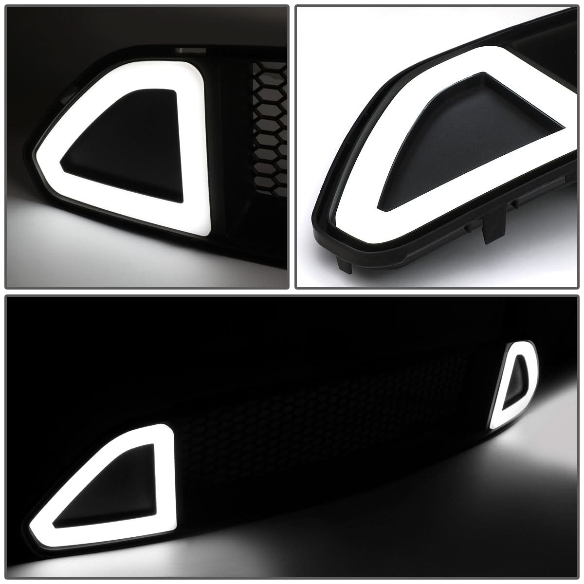 2015-2017 Ford Mustang Honeycomb Grille with LED DRL Lights