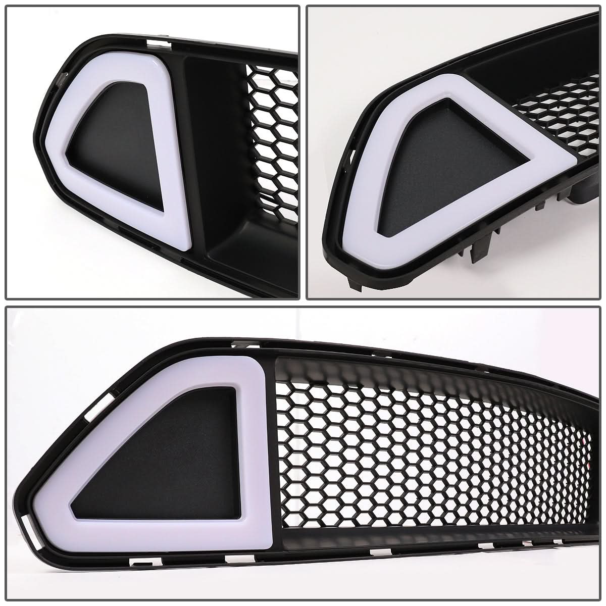 2015-2017 Ford Mustang Honeycomb Grille with LED DRL Lights