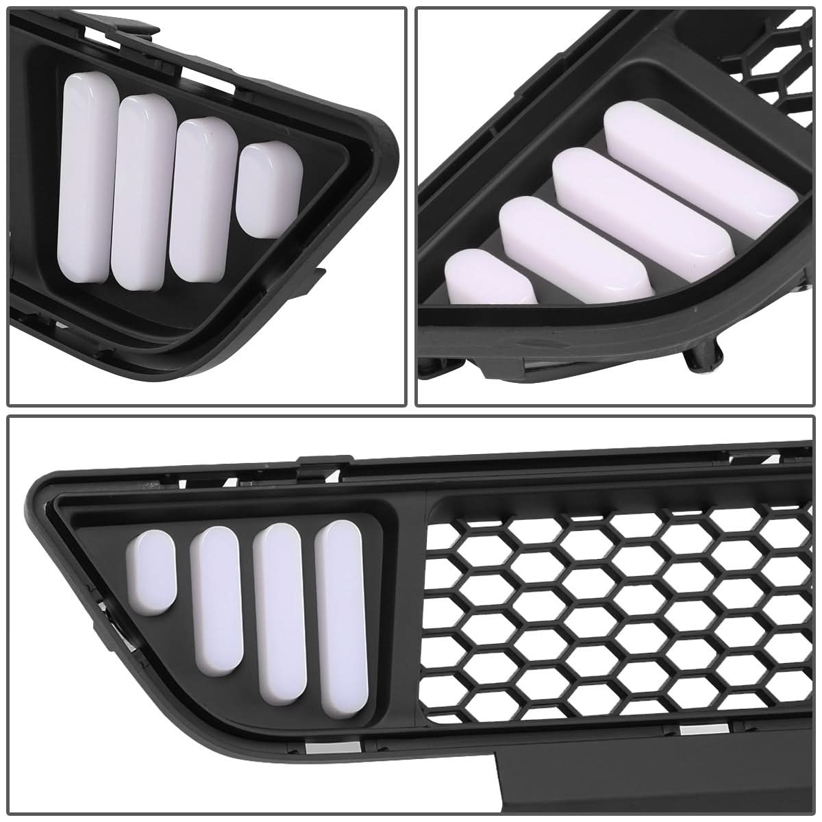 2015-2017 Ford Mustang Honeycomb Front Lower Grille with LED DRL