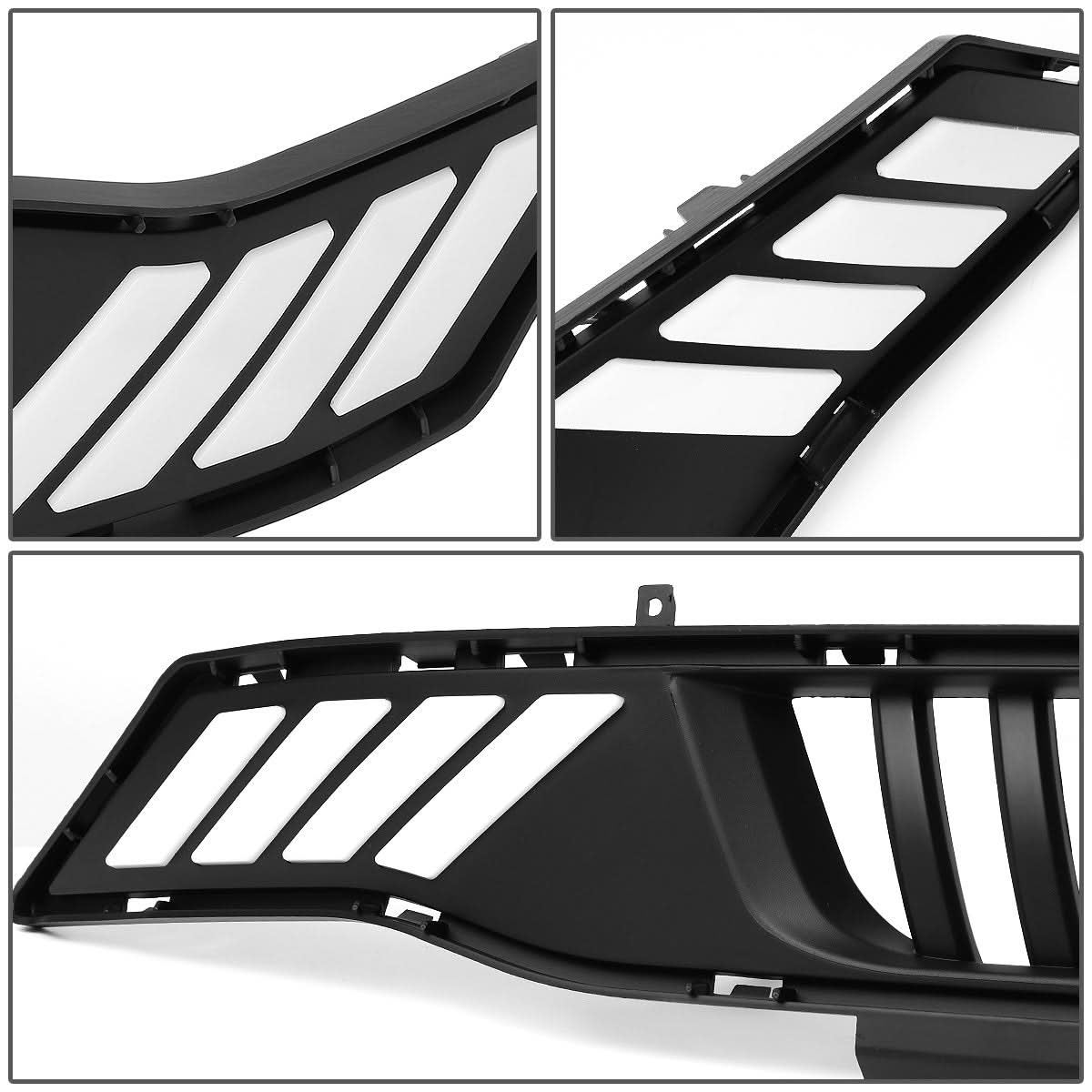 2018-2019 Ford Mustang Vertical Fence Style Front Lower Grille w/ LED DRL