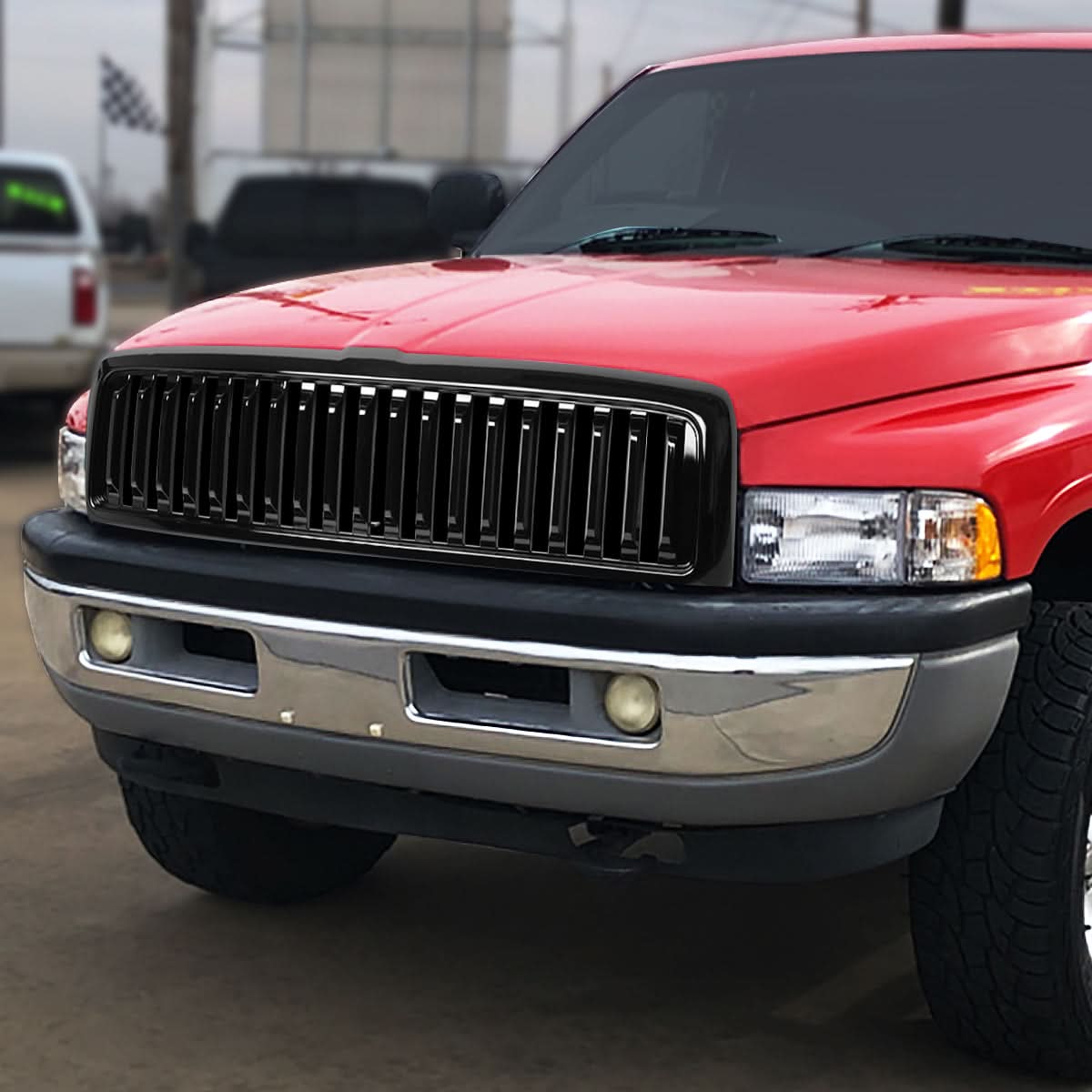 94-02 Dodge Ram Vertical Fence Style Grille - Black