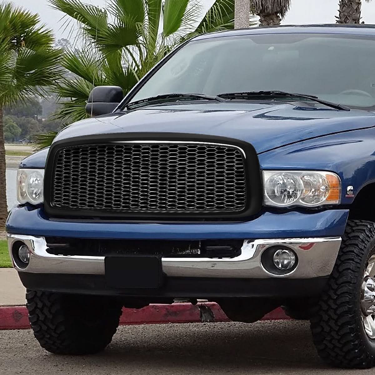 02-05 Dodge Ram 1500 2500 3500 Honeycomb Mesh Grille Black