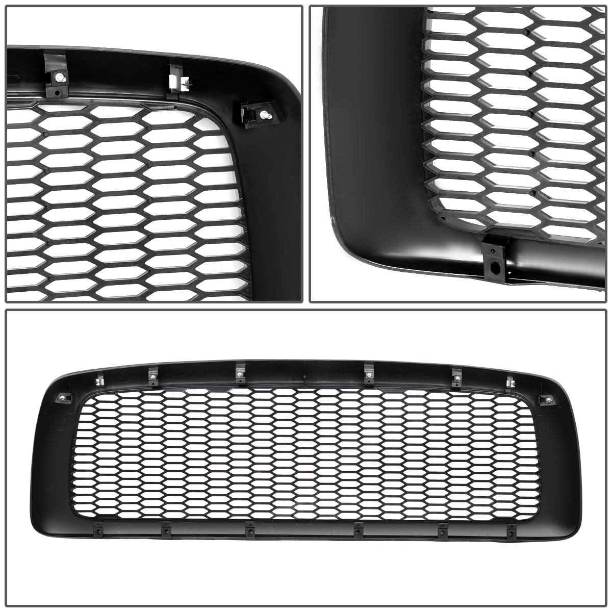 02-05 Dodge Ram 1500 2500 3500 Honeycomb Mesh Grille Black