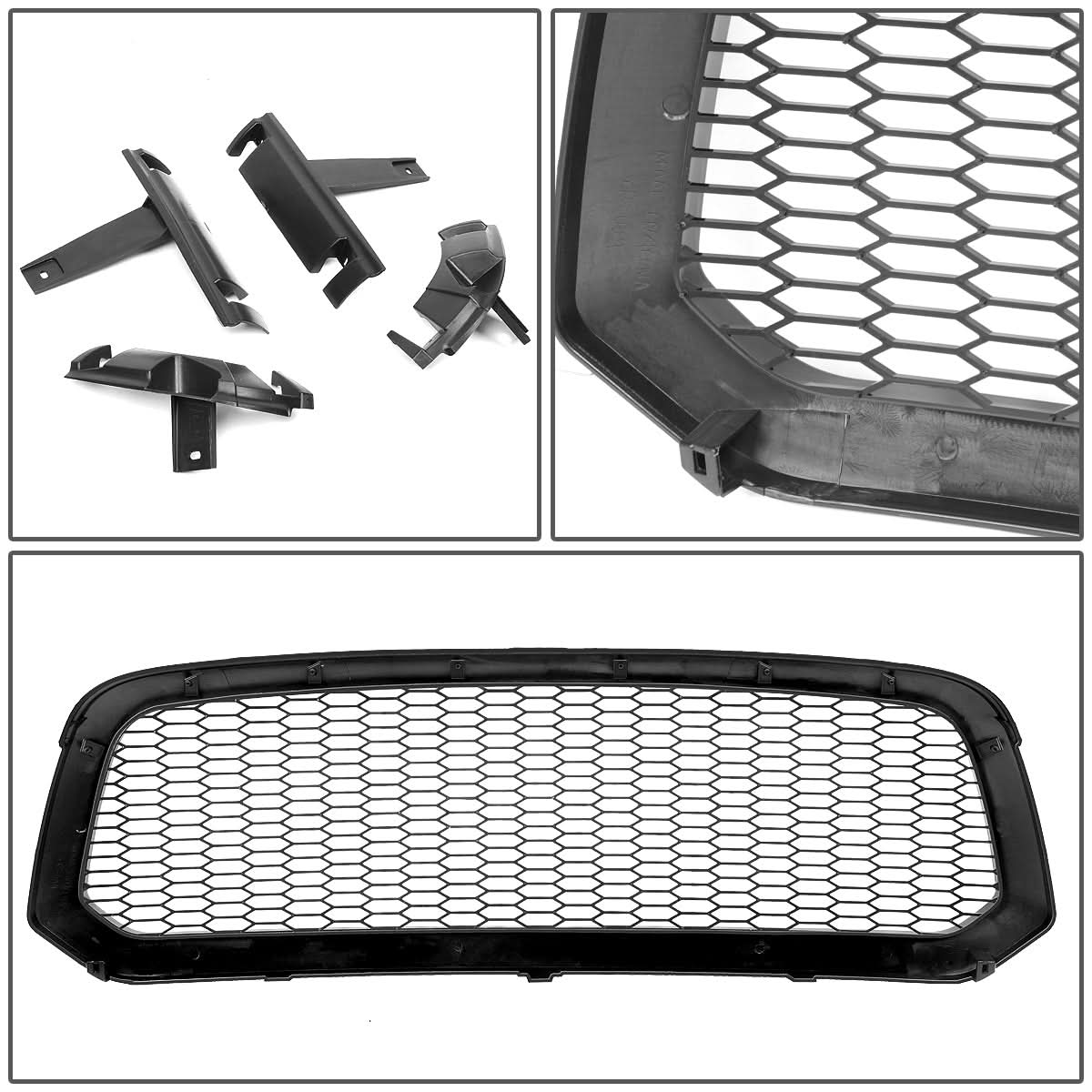 13-19 Dodge Ram 1500 Honeycomb Mesh Grille - Matte Black