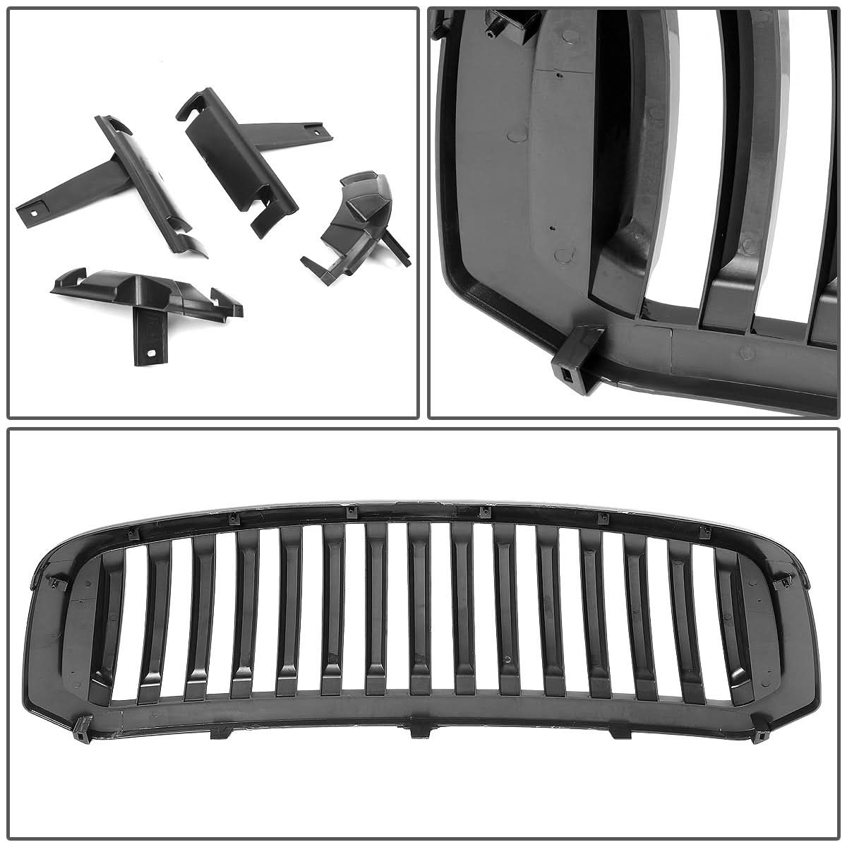 13-18 Dodge Ram 1500 Vertical Fence Style Front Grille Matte Black