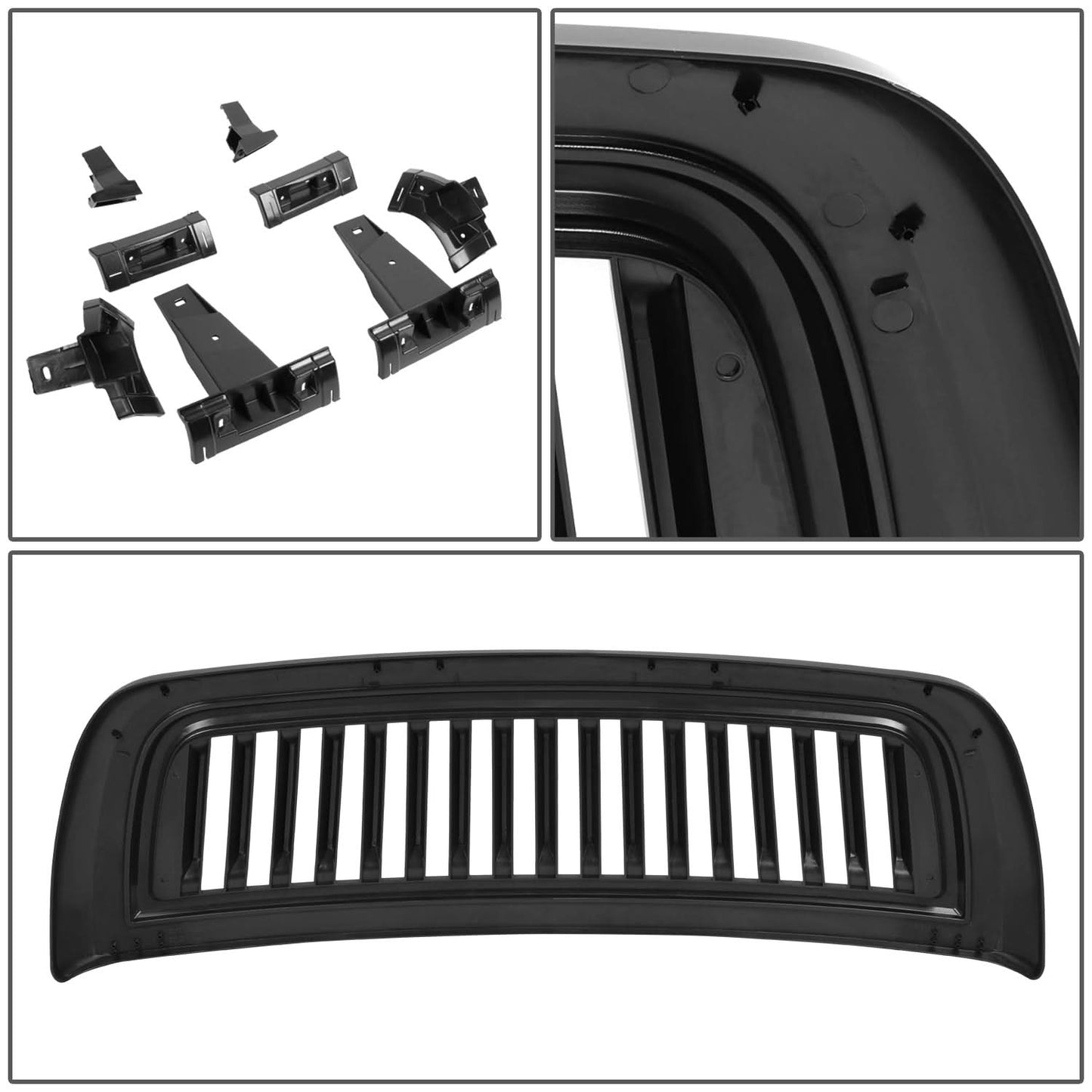 2010-2018 Dodge Ram 2500/3500 Vertical Fence Style Grille - Matte Black