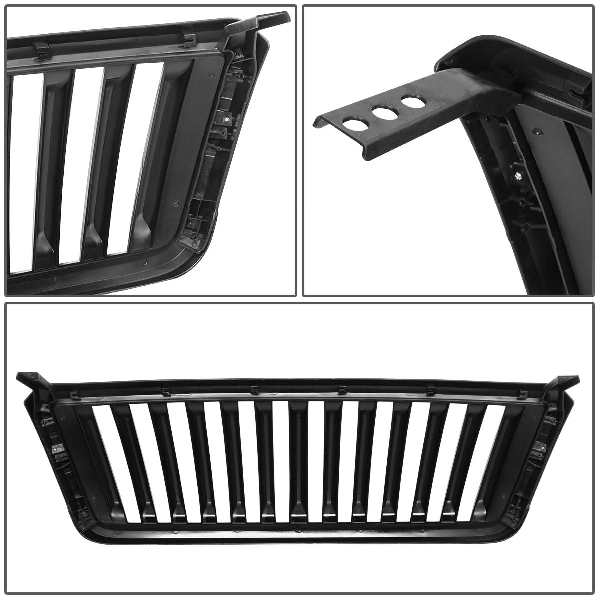 04-08 Ford F-150 Vertical Fence Style Front Grille - Black