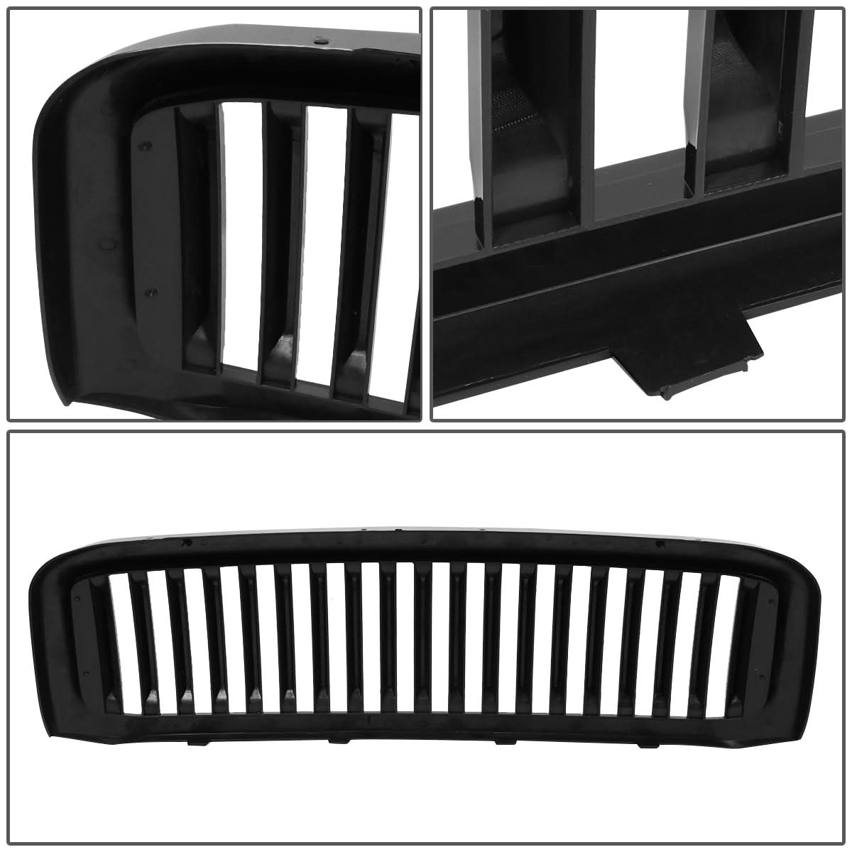 99-04 Ford F-250 F-350 F-450 F-550 Vertical Fence Style Grille - Black