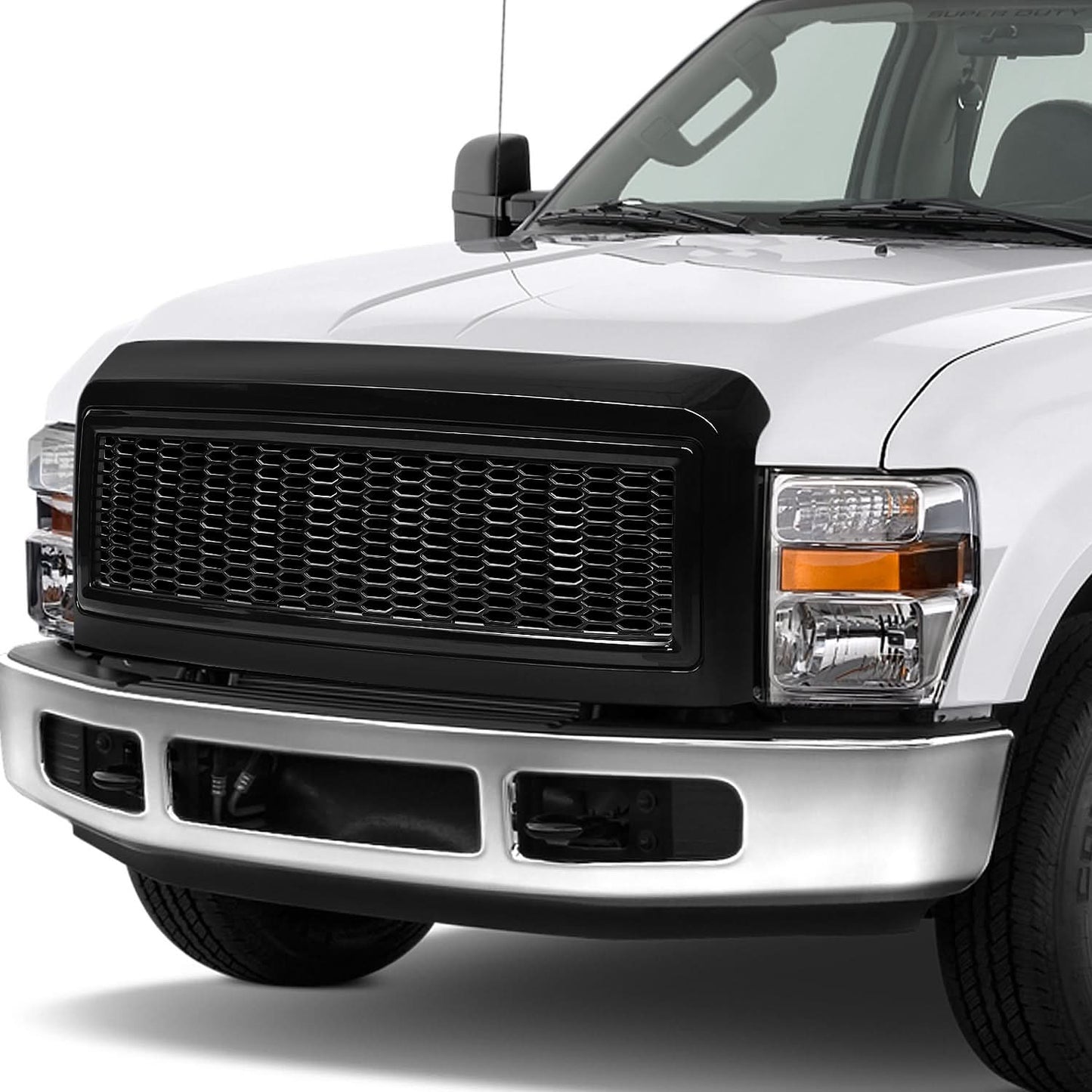 2008-2010 Ford F-250 F-350 F-450 F-550 Honeycomb Mesh Grille - Black