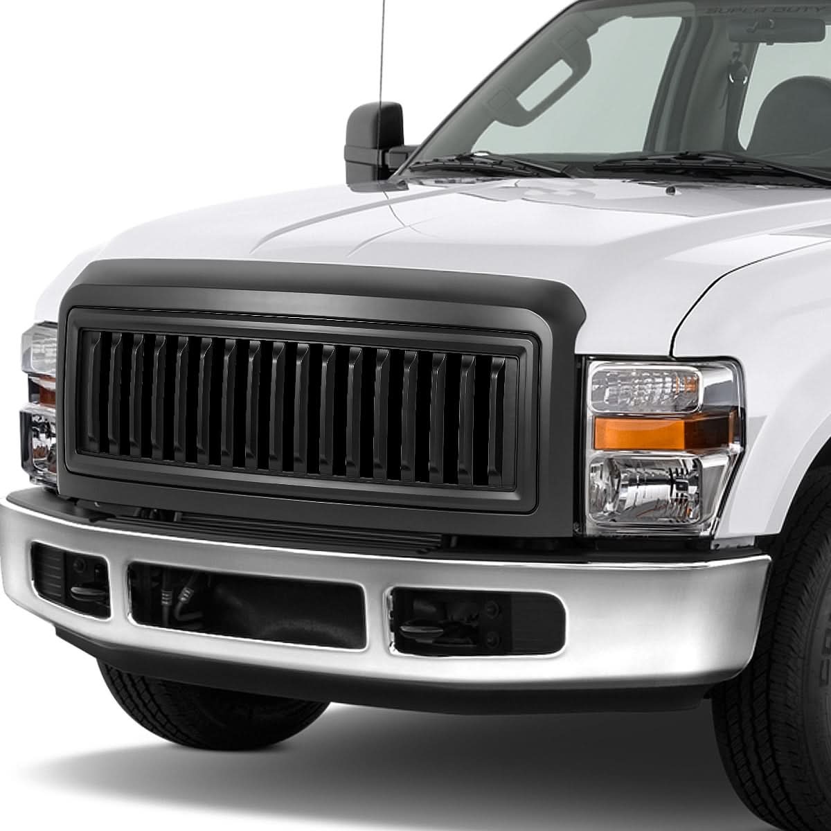 2008-2010 Ford F-250 F-350 F-450 F-550 Vertical Fence Grille Matte Black