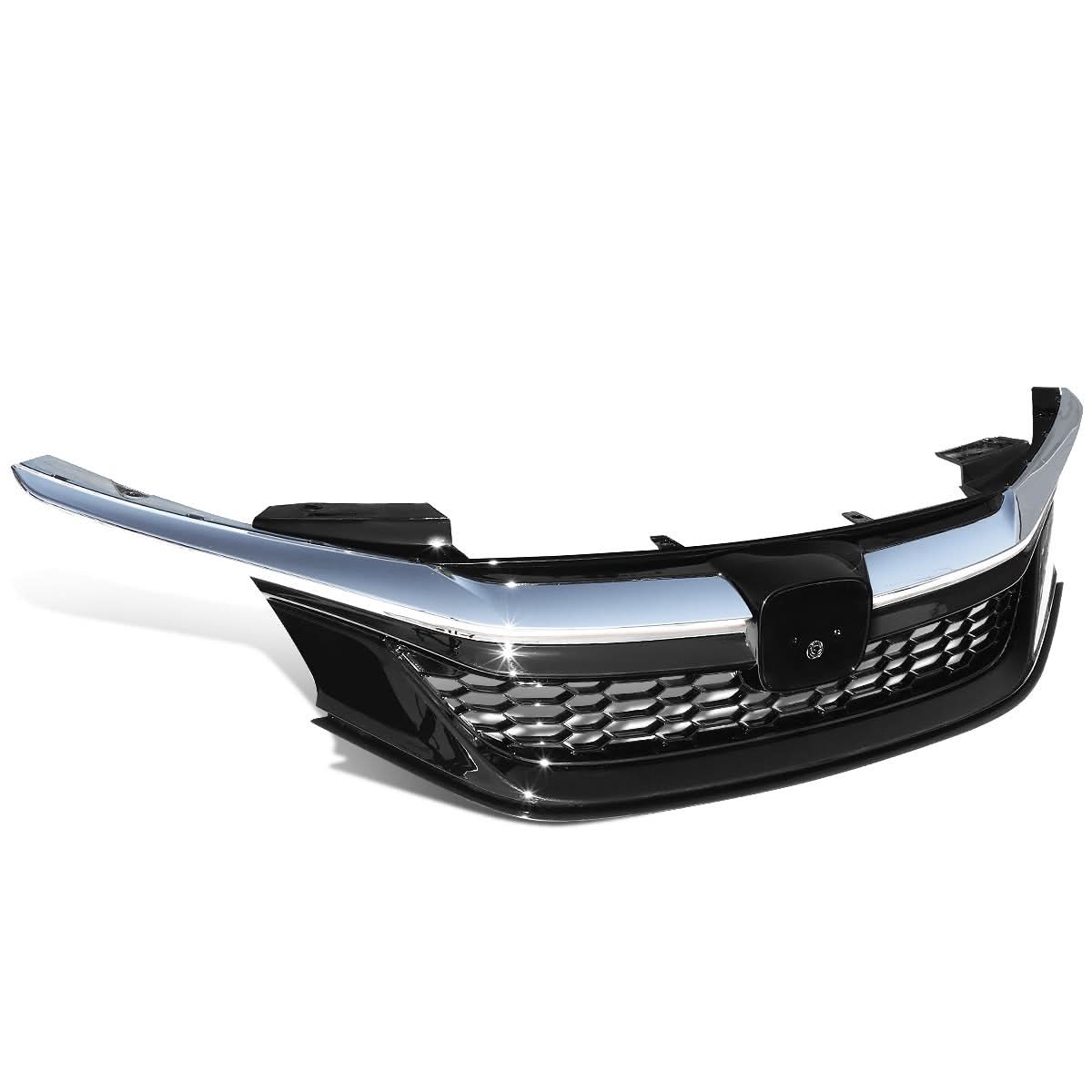 16-17 Honda Accord Honeycomb Style Front Grille Black Chrome