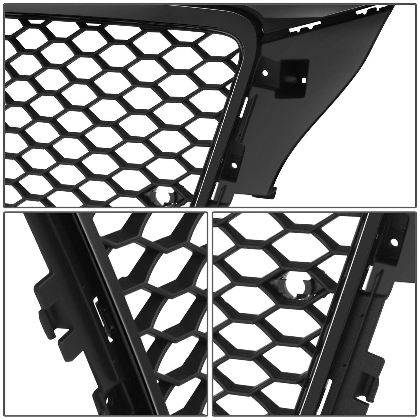 2009-2013 Audi A3 RS4 Style Grille with Parking Sensor Holes - Matte Black