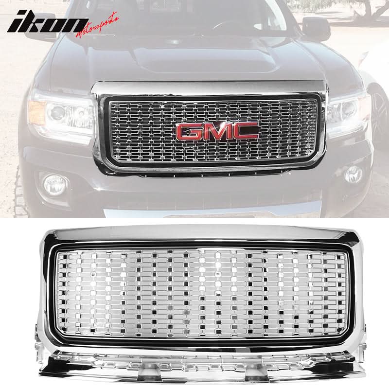 2015-2020 GMC Canyon Denali Style Front Bumper Hood Grille Chrome